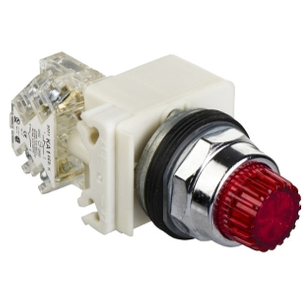 Schneider Electric Illuminated Push Button, 30 mm, 1NO/1NC, Red 9001K2L38LRRH13
