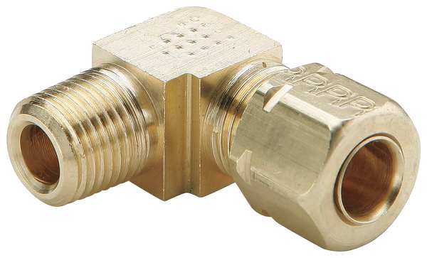 Parker 3/8" Compression x MNPT Low Lead Brass 90 Degree Elbow L269CA-6-6