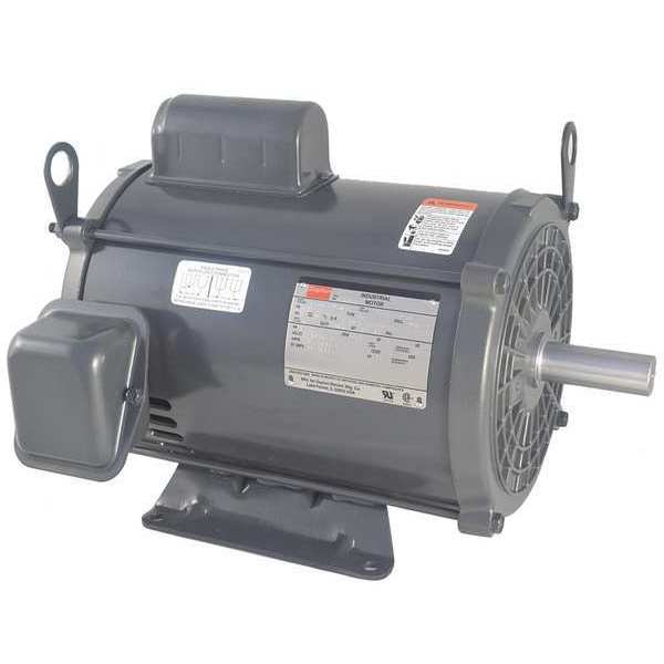 Dayton Capacitor-Start/Run General Purpose Motor, 3 HP, 115/230V AC Voltage, 215 Frame, 1,745 Nameplate RPM 5K483