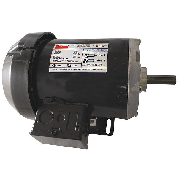 Dayton GP Mtr, Split Ph, TEFC, 1/2 HP, 1725 rpm, 56 5K596