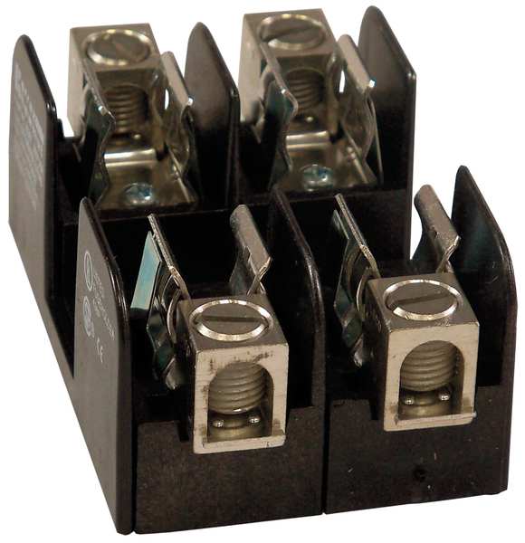 Mersen Open Fuse Block, H; K5 UL Class, 2 Poles, 30A Amp Range, 250V AC/DC Volt Rating 20307