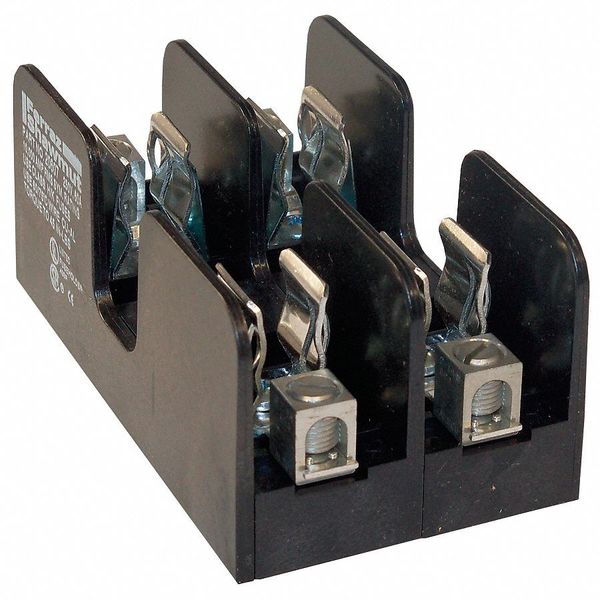 Mersen Open Fuse Block, H; K5 UL Class, 2 Poles, 60A Amp Range, 250V AC/DC Volt Rating 20607