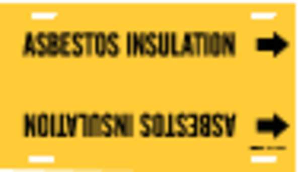 Brady Pipe Markr, Asbestos Insulation, 10to15 In 4009-H