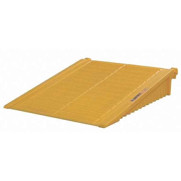 Justrite Drum Storage Unit Ramp, Yellow 28678