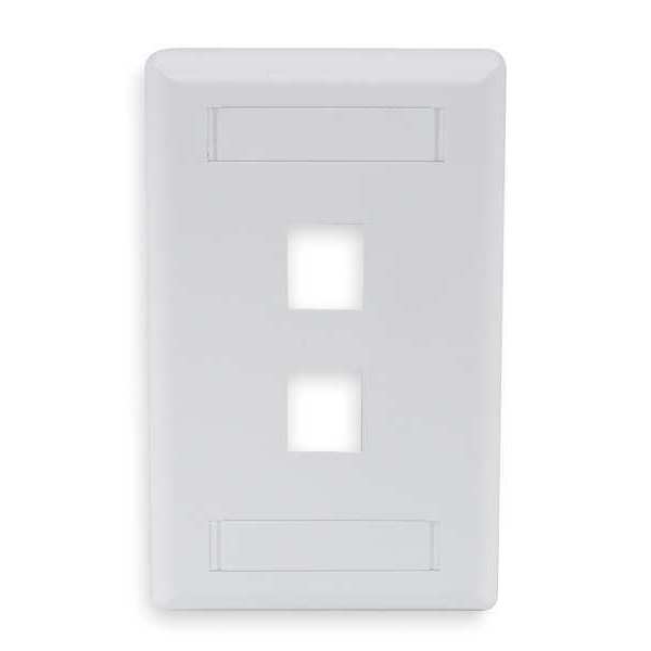 Hubbell Premise Wiring Hubbell 2-Socket IFP Faceplate - 2 x Socket(s) - 1-gang - Office White IFP12OW