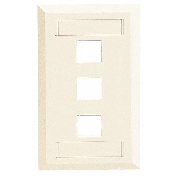 Hubbell Premise Wiring Wall Plate, 3 Port IFP13OW