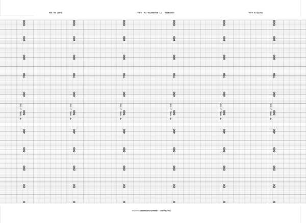 Honeywell Chart, Roll, Range 0 to 1000,120 Ft BN  504