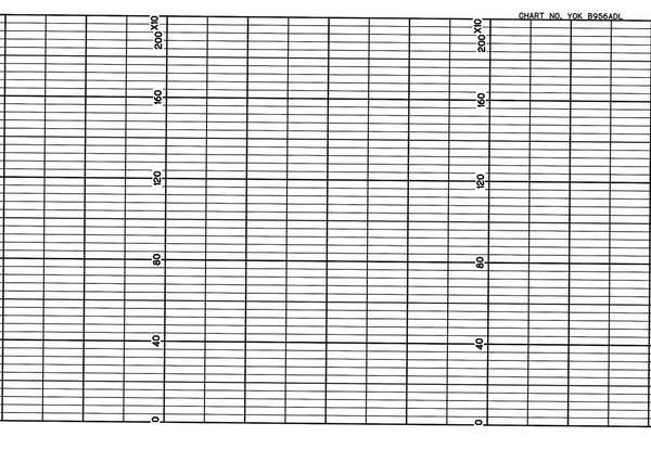 Graphic Controls Strip Chart, Fanfold, Range 0 to 200, 53 Ft YOK B956ADL