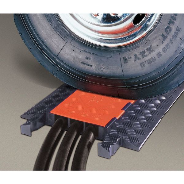 Checkers Cable Protector, Hinged, 3 Channels, 3 ft. GD3X225-O/B