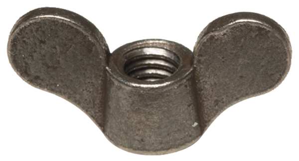 Zoro Select Wing Nut, 1/4"-20, Malleable Iron, Plain, 0.625 in Ht, 1-1/8 in Max Wing Span, 10 PK 0-CD-755BS7-