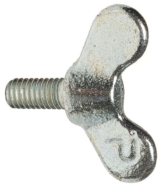 Zoro Select Thumb Screw, 3/8"-16 Thread Size, Wing/Spade, Zinc Plated Iron, 7/8 in Head Ht, 3/4 in Lg, 25 PK 1-EFJ-07-17-
