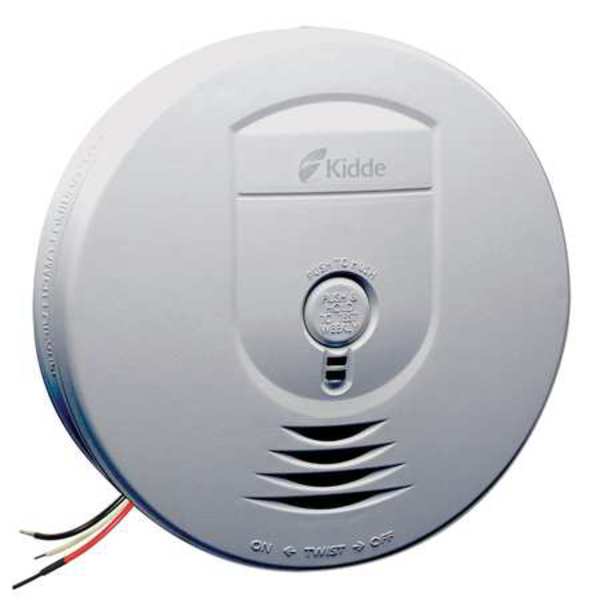 Kidde Smoke Alarm, Ionization Sensor, 85 dB @ 10 ft Audible Alert, 120V AC, 9V RF-SM-AC