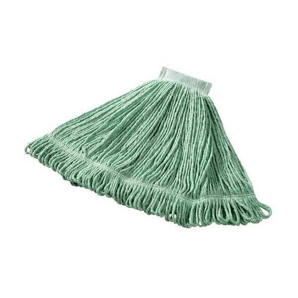 Rubbermaid Commercial 5in String Wet Mop, 22oz Dry Wt, Side Gate Connect, Loop-End, Green, Cotton/Synthetic, FGD25306GR00 FGD25306GR00