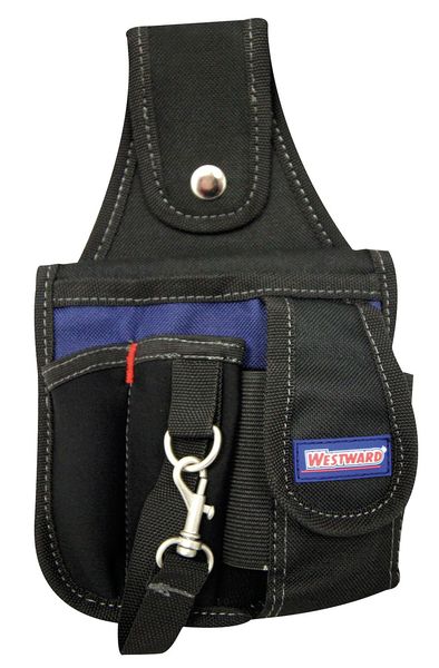 Westward Tool Pouch, Tool Pouch, Black, Polyester, 4 Pockets 5MZN0