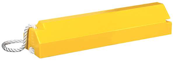 Checkers Airplane Chock, 4 In H, Urethane, Yellow AC4614-LR