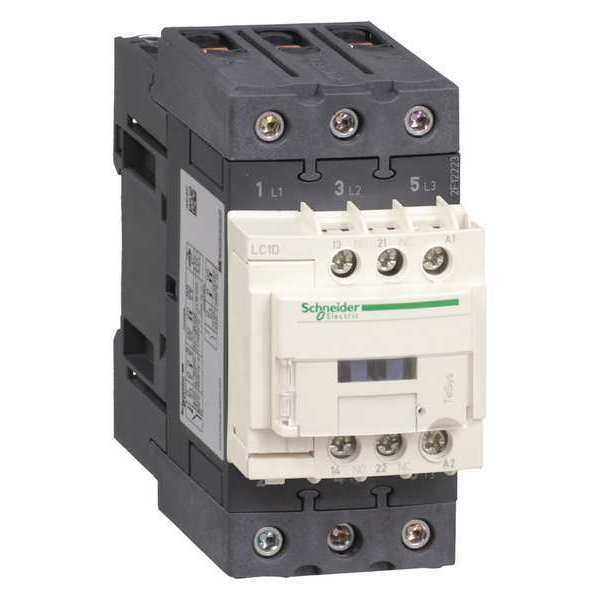 Schneider Electric IEC Magnetic Contactor, 3 Poles, 240 V AC, 40 A, Reversing: No LC1D40AU7
