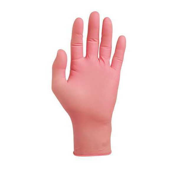 Ansell CTP-233, Exam Gloves, 5.9 mil Palm, Natural Rubber Latex, Powder-Free, L, 100 PK, Pink CTP-233-L