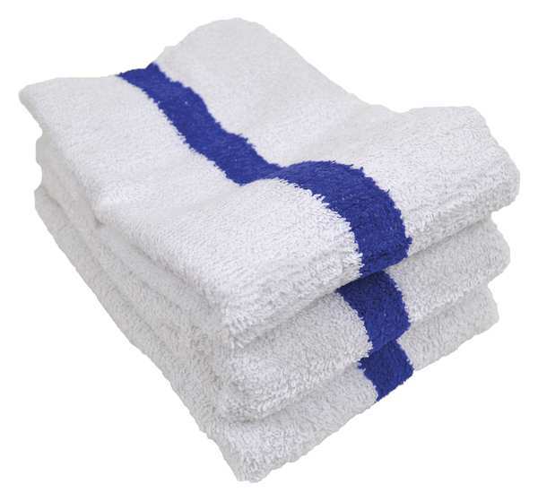 R & R Textile Pool Towel, 20x40 In., Striped, PK12 62071