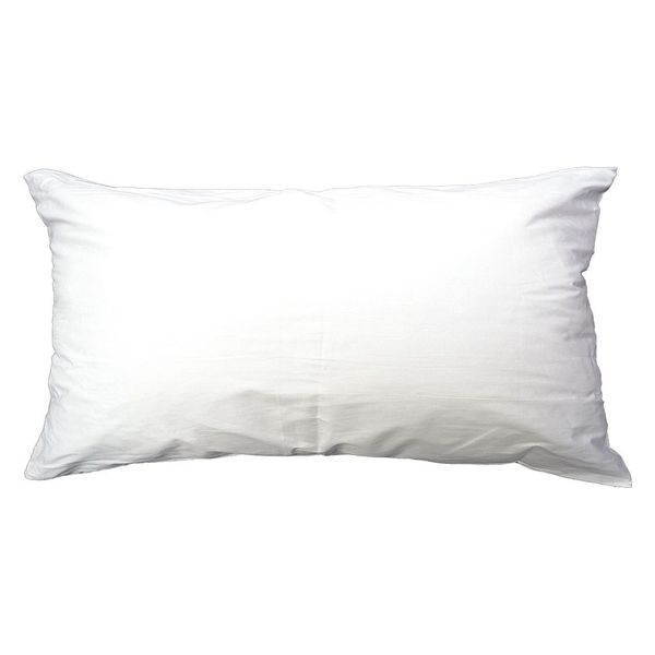 R & R Textile Pillow, King, 37x21 In., White X11302