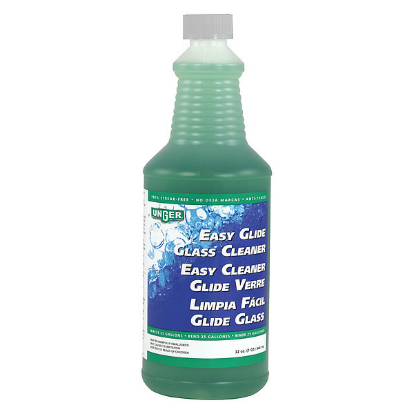 Unger Liquid Glass Cleaner, 1 qt., Green, Unscented, Bottle FR110