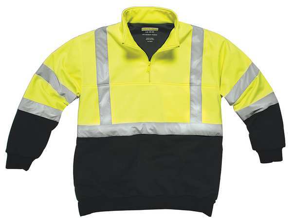 Utility Pro Hi-Viz Sweatshirt, Yellow/Blk, Polymide, L UPA542-L-BLKYLW