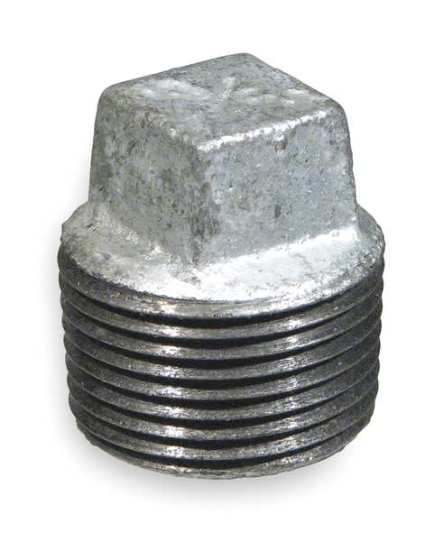 Zoro Select 3/8" MNPT Galvanized Square Head Plug 5P909