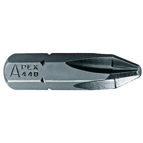 Apex Tool Group Torsion Bit, SAE, 1/4", Hex, #0, 1", PK5 446-0X-5PK