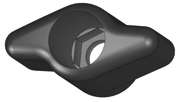 Innovative Components Snap Lock T Knob, M6 Thread Size, 1-1/4" Dia., Thru Tap KNH4-HEXTH1----