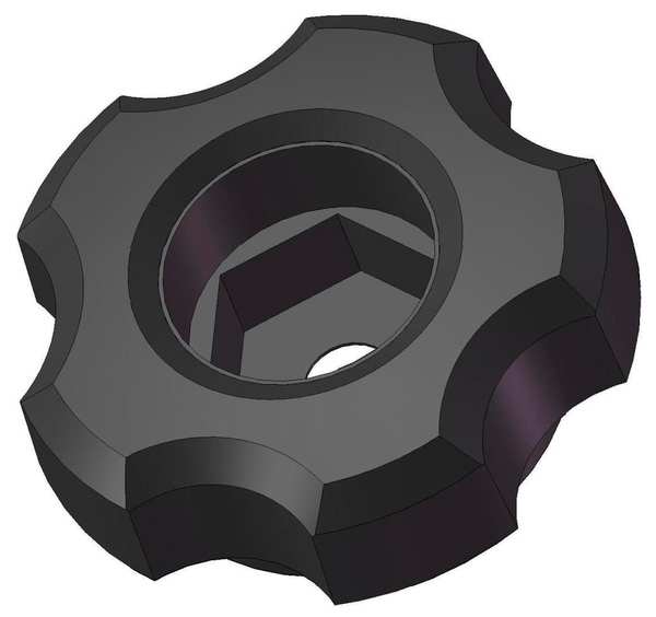 Innovative Components Snap Lock Fluted Knob, 5/16" Thread Size, 1-3/4" Dia. GNH2-HEXF4-----