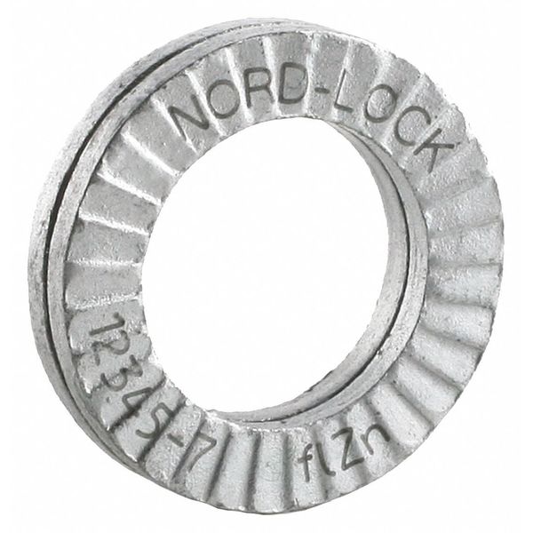 Nord-Lock Wedge Lock Washer, For Screw Size M10 Steel, Advanced Corrosion Resistance Finish, 200 PK 1244