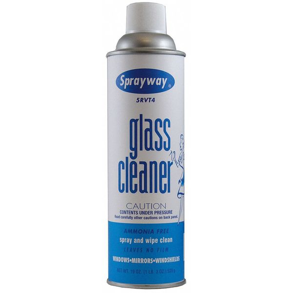 Sprayway Glass Cleaner, 20 oz Container Size, Hard Nonporous Surfaces Chemicals For Use On - Sw050