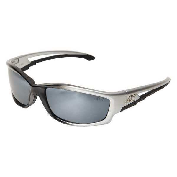 Edge Eyewear Polarized Safety Glasses, Traditional G-15 Silver Mirror  Polycarbonate Lens, Scratch-Resistant TXB23-G15-7