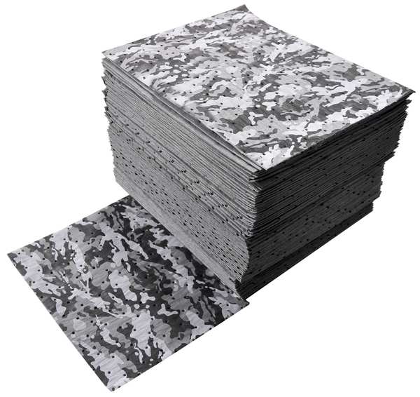 Spilfyter Absorbent Pad, 18 gal, 16 in x 18 in, Universal, Camouflage, Polypropylene DS-75