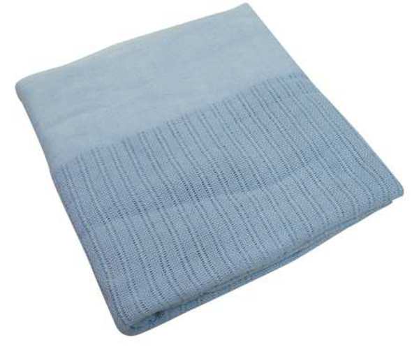 R & R Textile Thermal Blanket, Twin, 66x90 In., Blue X51002