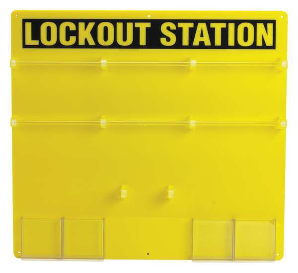 Brady Lockout Station, Unfilled, 21-1/2 In H 50992