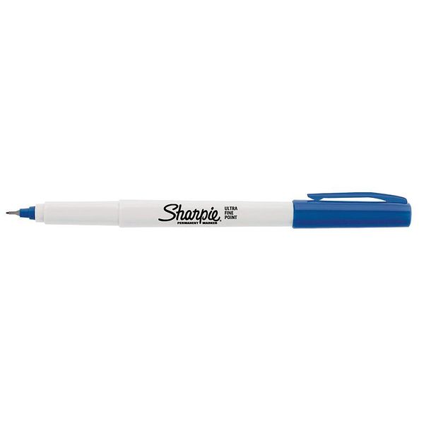 Sharpie Blue Permanent Marker, Ultra Fine Tip, 12 PK 37003