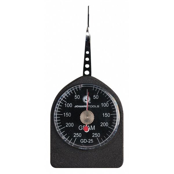 Jonard Tools Dynamometer Gauge, Dial, 30-250g GD-25