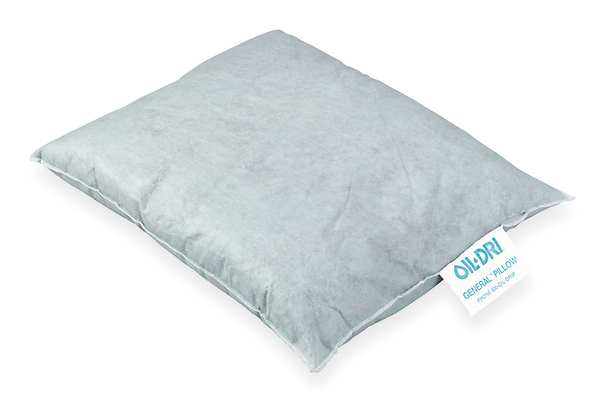 Oil-Dri Absorbent Pillow, 16 gal, 16 in x 21 in, Universal, Gray, Cellulose L90919