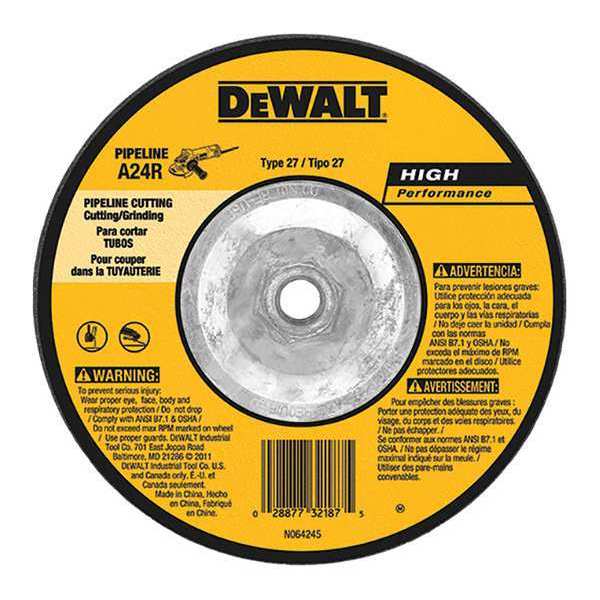 Dewalt 5" x 1/8" x 5/8"-11 High Performance Pipeline Wheel DW8436