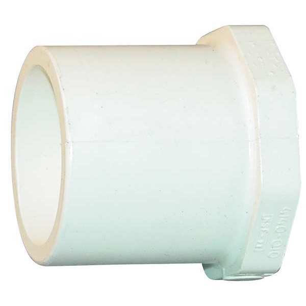 Zoro Select CPVC Transition Bushing, CTS, Schedule SDR-11, 1" Pipe Size, IPS Spigot x CTS Hub 4140-010