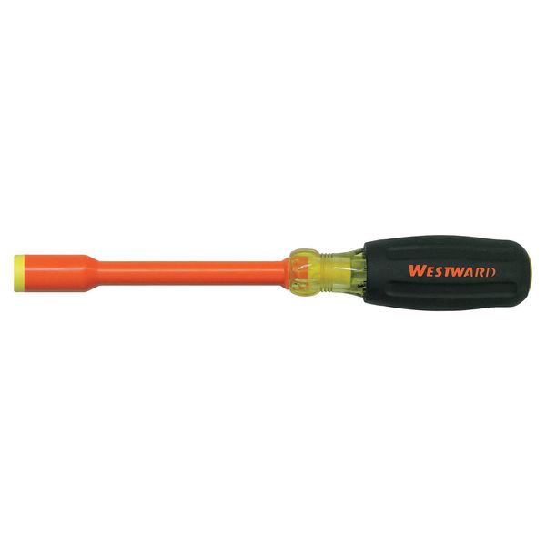 Westward Nut Driver, 1/4 in., Hollow, Ins, 5 in. 5UFX8