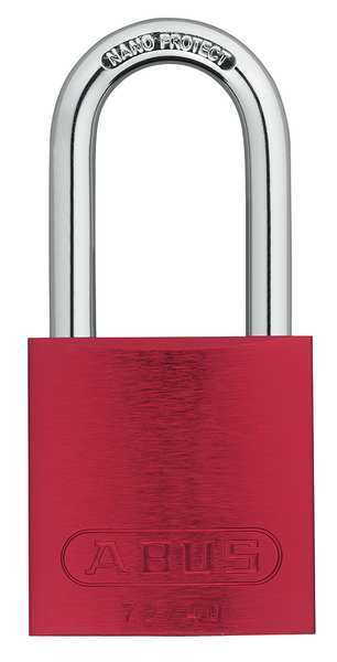 Abus Lockout Padlock, KD, Red, 1-1/2"H 72 HB/40-40 KD Red