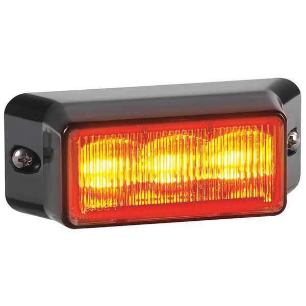 Federal Signal LED Warning Light, Amber, Surf, Rec, 3-1/2L IPX302-2