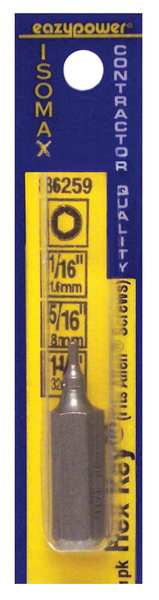 Eazypower Hex Power Bit, Pieces 1 86259