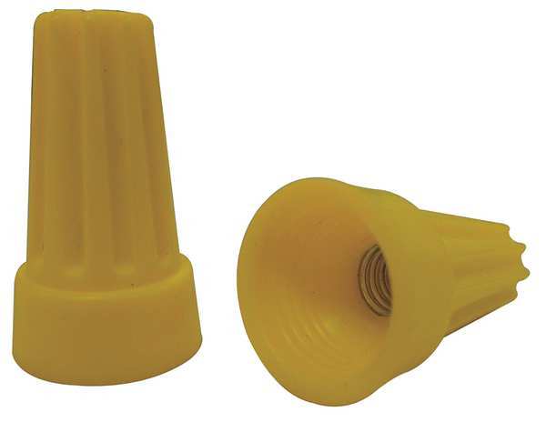 Power First Wire Connector, Yellow, PK175 5UYH8