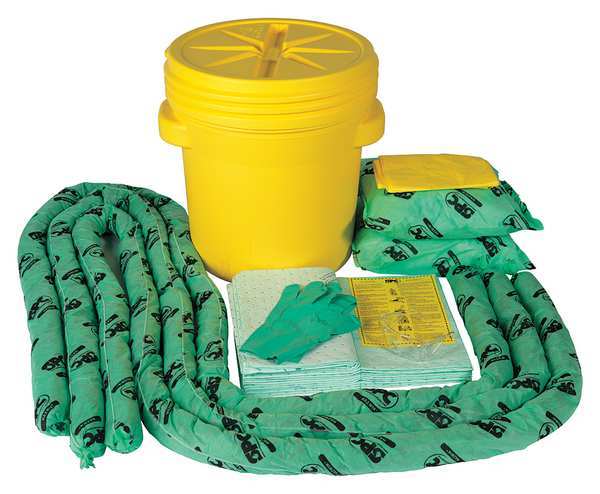 Brady Spill Kit, Chem/Hazmat, Yellow SKH-20