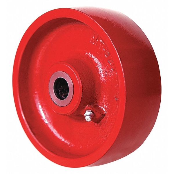 Zoro Select Caster Wheel, Cast Irn, 6 in., 1400 lb., Red W-620-M-3/4