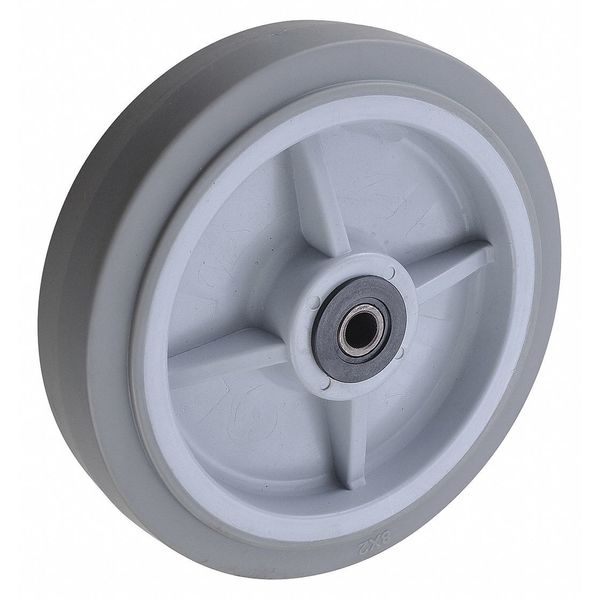 Zoro Select Caster Wheel, TPR, 8 in., 675 lb. XS0820112