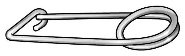 Itw Bee Leitzke Safety Pin, Spring Wire, 3 3/4 in Usbl L, 5 3/4 in L, 10 PK WWG-SFPH-005