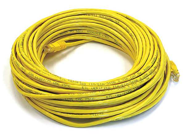 Monoprice Ethernet Cable, Cat 5e, Yellow, 75 ft. 5007